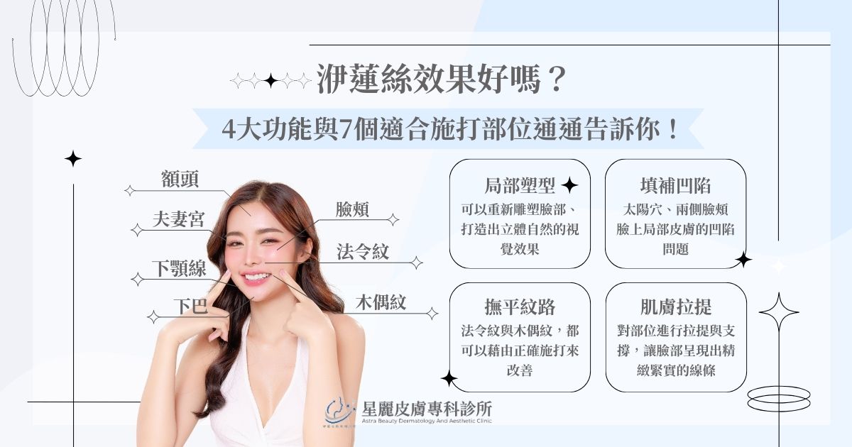 洢蓮絲效果好嗎？ 4 大功能與 7 個適合施打部位通通告訴你！