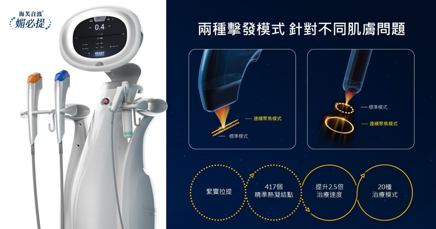 海芙音波媚必提探頭採用兩種擊發模式